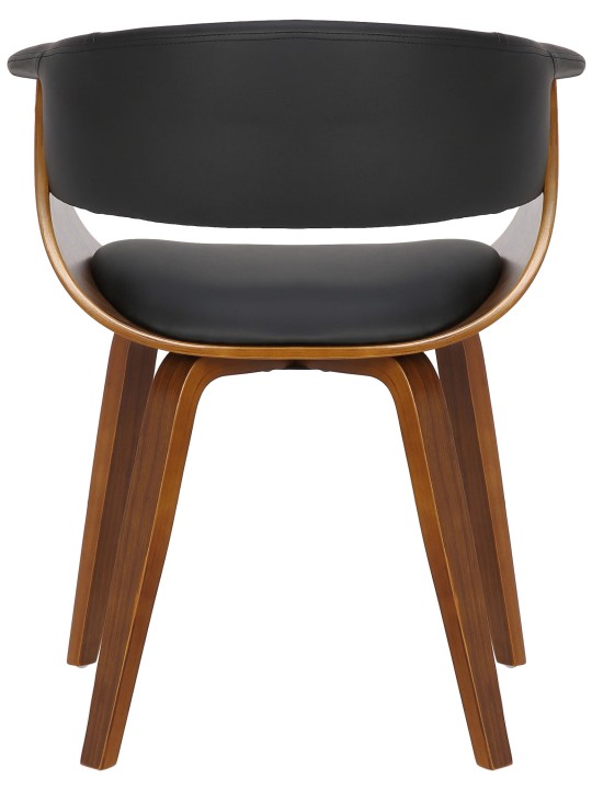 Set van 2 stoelen Bruce kunstleer walnoot, zwart