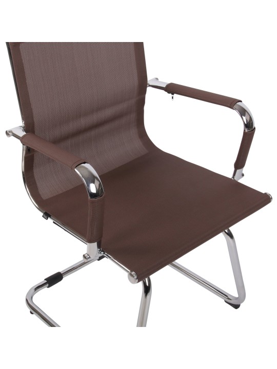 Bezoekersstoel Barnet Mesh, bruin