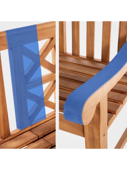 Teakhouten bank Luka 150 cm, teak Teakhouten bank Luka 150 cm, teak