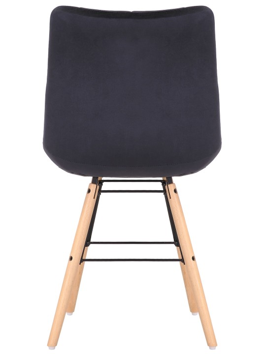 Set van 2 stoelen Leni fluweel, zwart