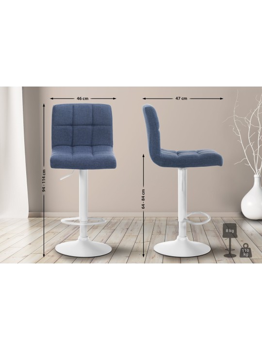 Barkruk Calma stof, blauw Barkruk Calma stof, blauw