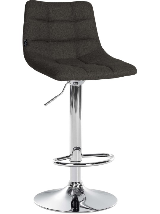 Barkruk Jerry stof chroom, donkergrijs Barkruk Jerry stof chroom, donkergrijs