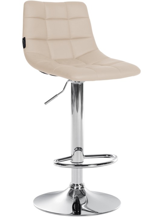 Barkruk Jerry kunstleer chroom, crème Barkruk Jerry kunstleer chroom, crème