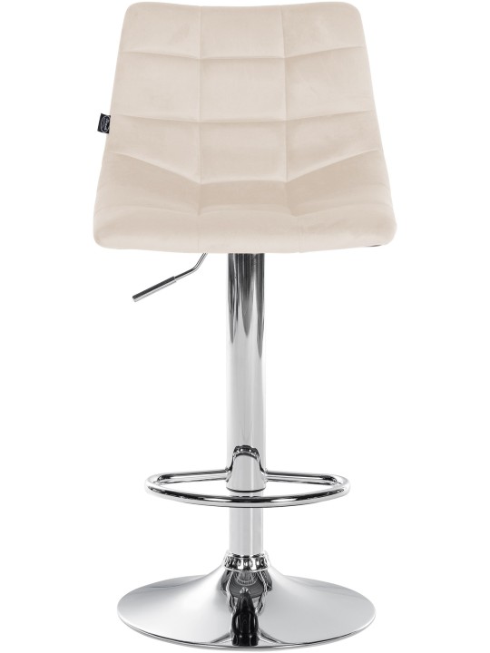 Barkruk Jerry Fluweel Chroom, crème Barkruk Jerry Fluweel Chroom, crème