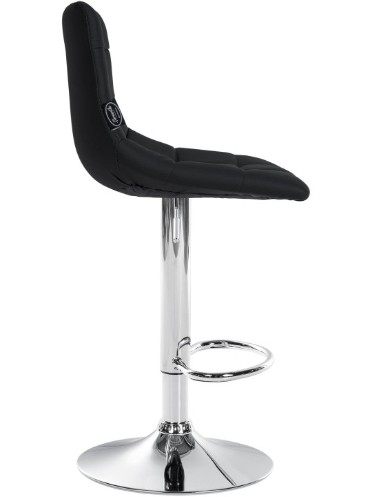 Barkruk Jerry kunstleer chroom, zwart Barkruk Jerry kunstleer chroom, zwart