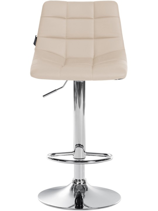 Barkruk Jerry kunstleer chroom, crème Barkruk Jerry kunstleer chroom, crème