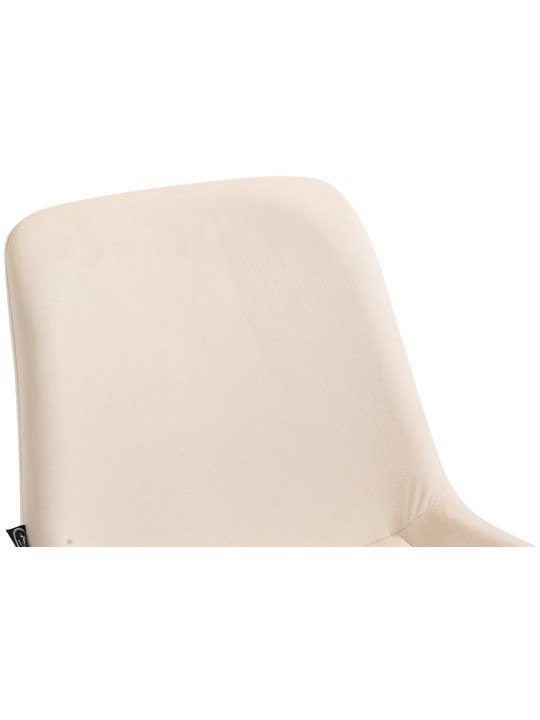 Set van 4 eetkamerstoelen Victoria fluweel, crème