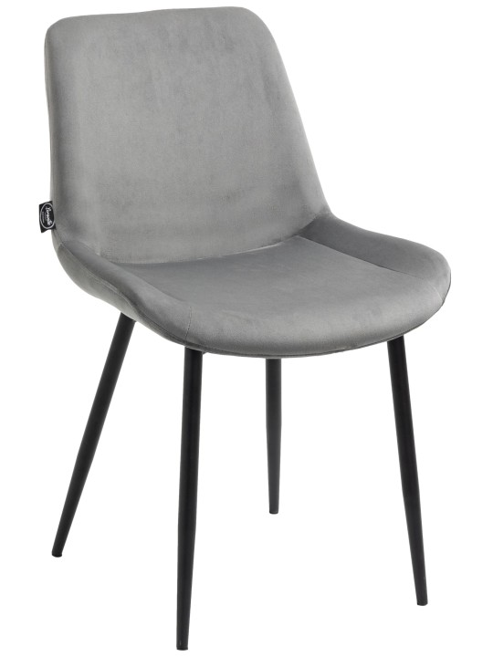 Set van 4 eetkamerstoelen Victoria fluweel, grijs