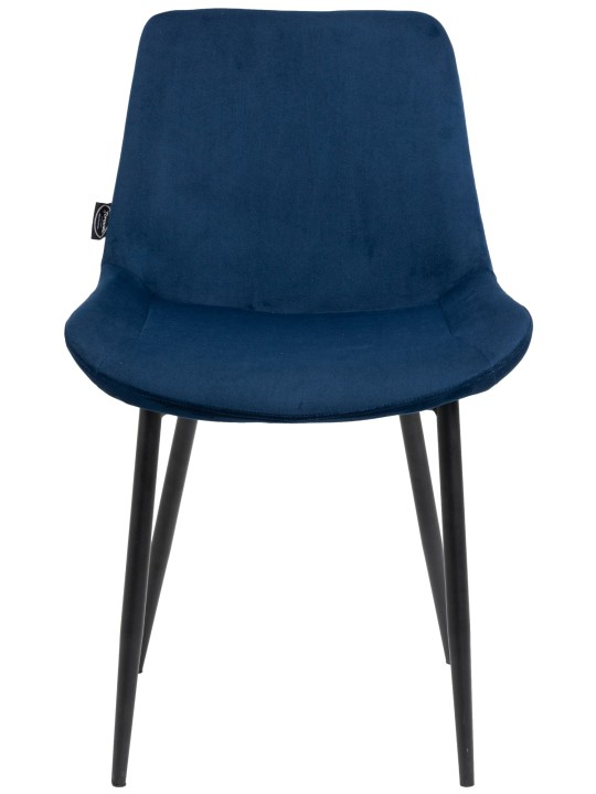 Set van 2 eetkamerstoelen Victoria fluweel, blauw