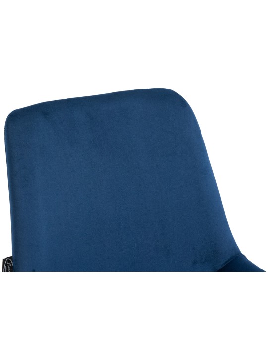 Set van 2 eetkamerstoelen Victoria fluweel, blauw