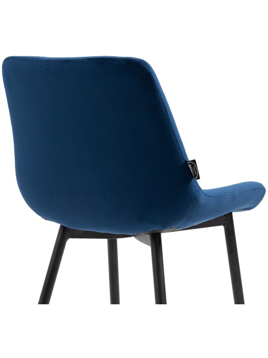 Set van 2 eetkamerstoelen Victoria fluweel, blauw
