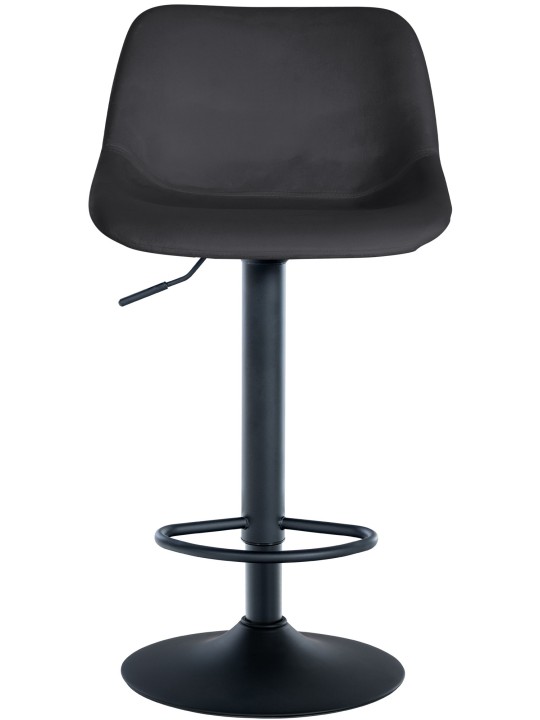 Barkruk Loft fluweel, zwart