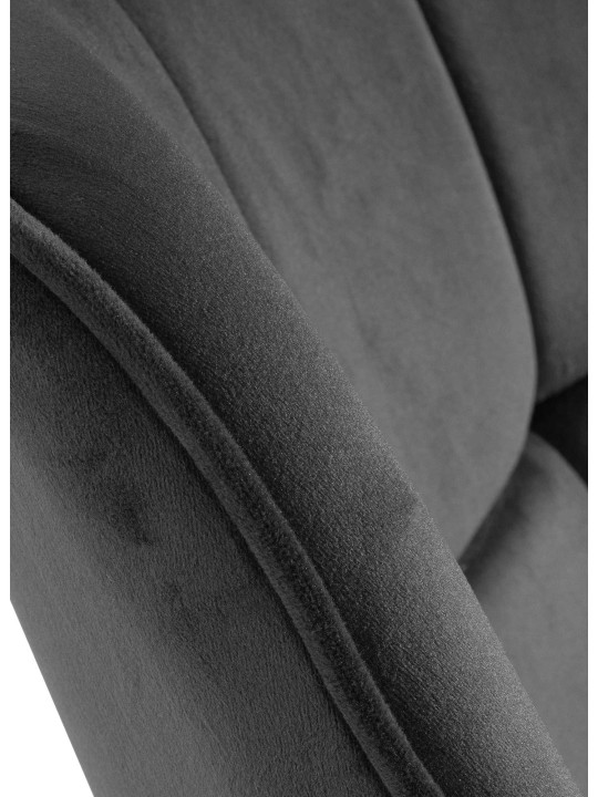 Stoel Westport Fluweel, donkergrijs