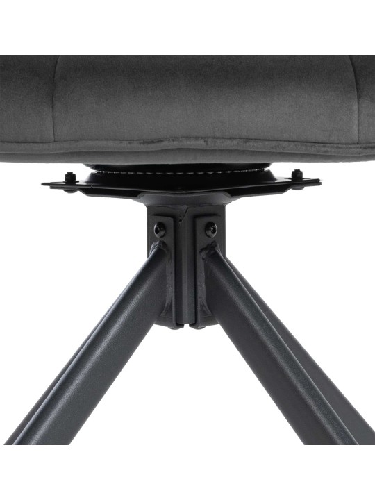 Stoel Westport Fluweel, donkergrijs