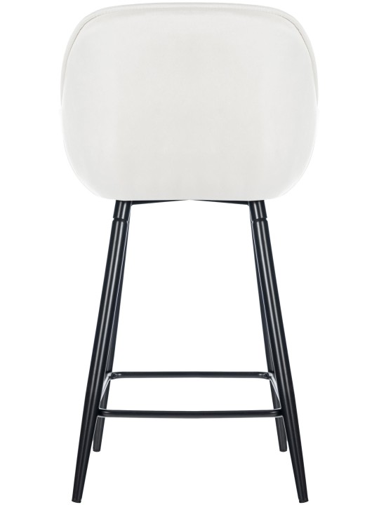 Set van 2 barkrukken Gibson 76 fluweel, crèmewit