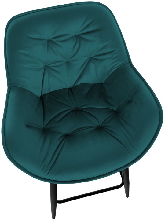 Set van 2 barkrukken Gibson 76 fluweel, donkergroen