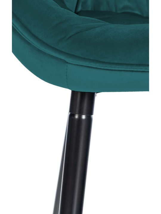 Set van 2 barkrukken Gibson 76 fluweel, donkergroen