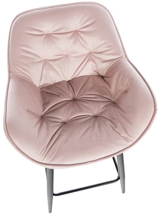 Set van 2 barkrukken Gibson 76 fluweel, roze