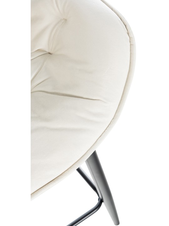 Set van 2 barkrukken Gibson 76 fluweel, crème