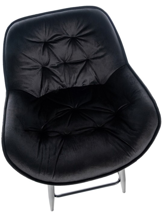 Set van 2 barkrukken Gibson 76 fluweel, zwart