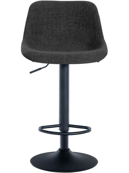 Set van 2 barkrukken loft stof, zwart