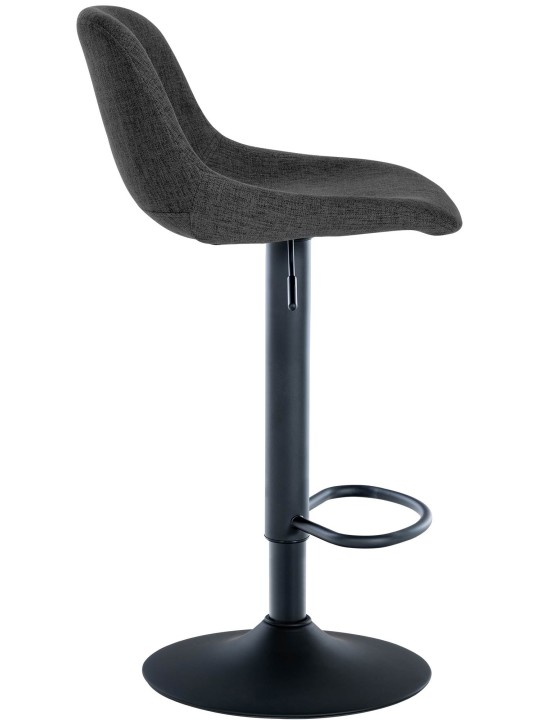 Set van 2 barkrukken loft stof, zwart