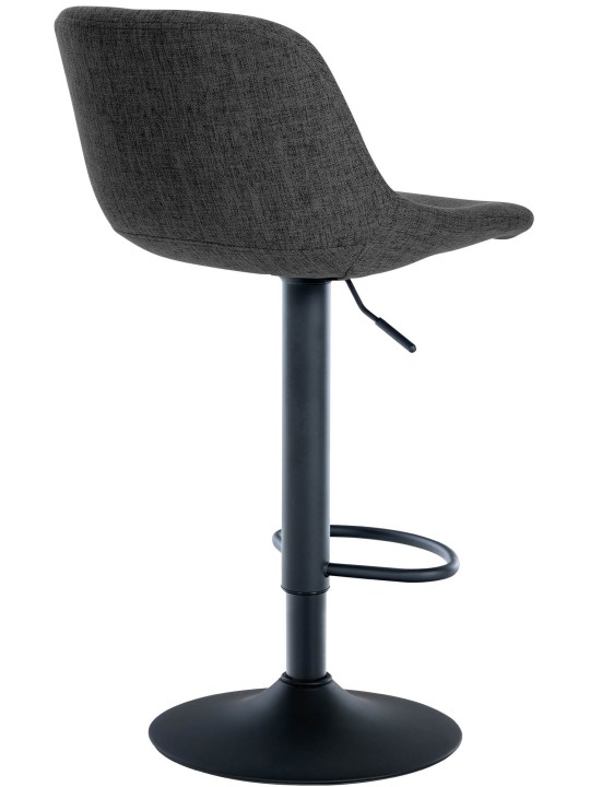 Set van 2 barkrukken loft stof, zwart