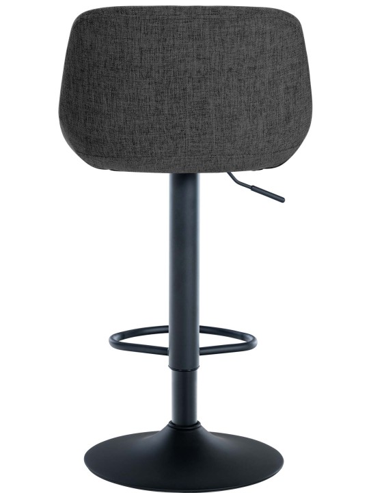 Set van 2 barkrukken loft stof, zwart