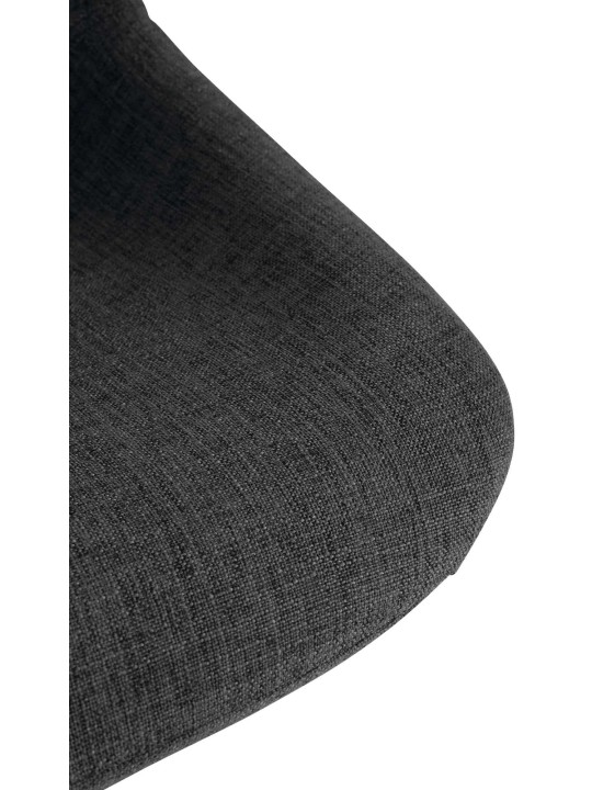 Set van 2 barkrukken loft stof, zwart