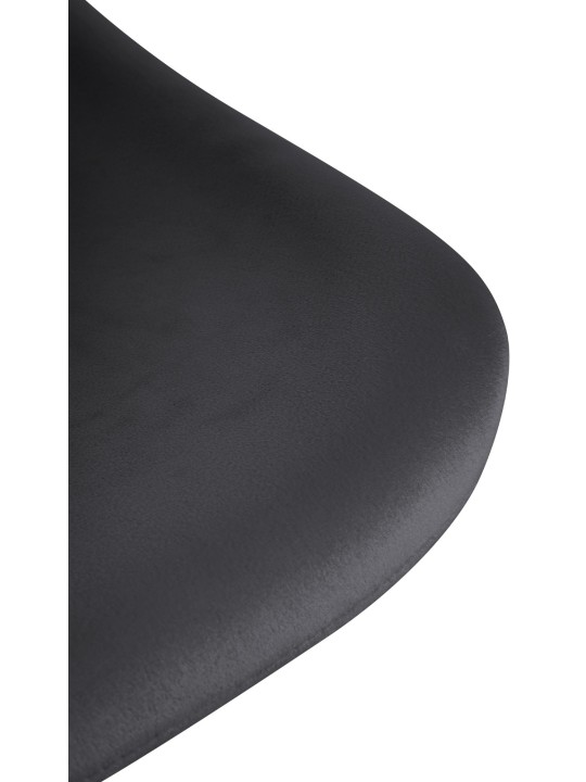 Set van 2 barkrukken loft fluweel, zwart