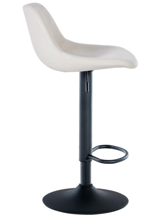 Set van 2 barkrukken loft fluweel, crème