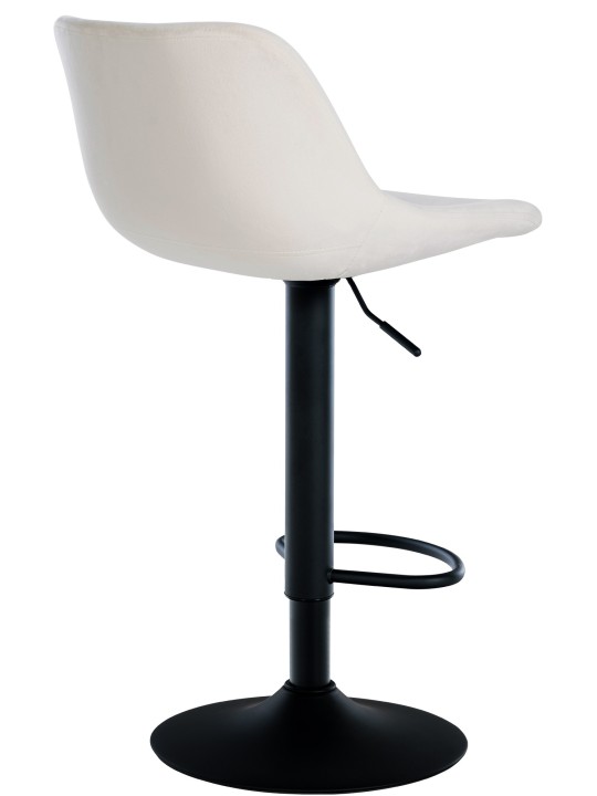 Set van 2 barkrukken loft fluweel, crème