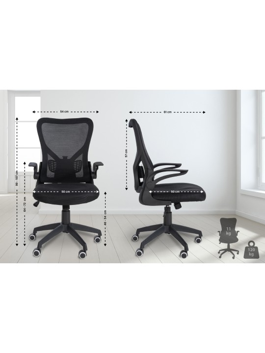 Bureaustoel Hudson, zwart