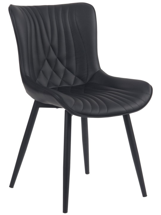 Stoel Brady kunstleer, zwart