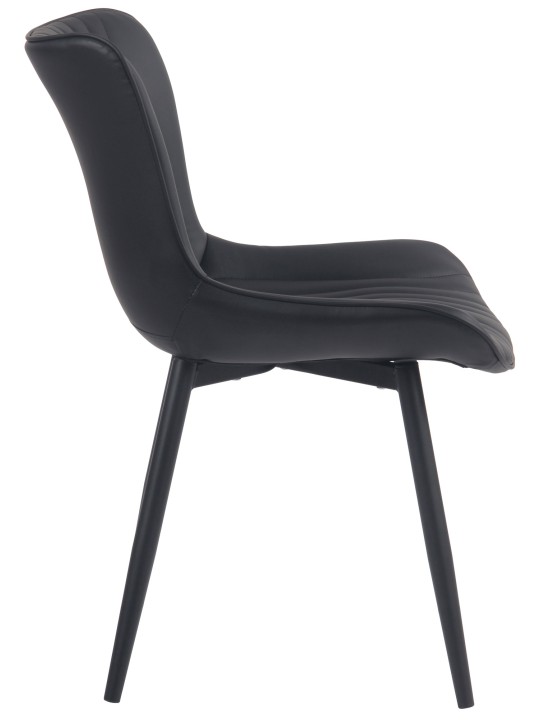 Stoel Brady kunstleer, zwart