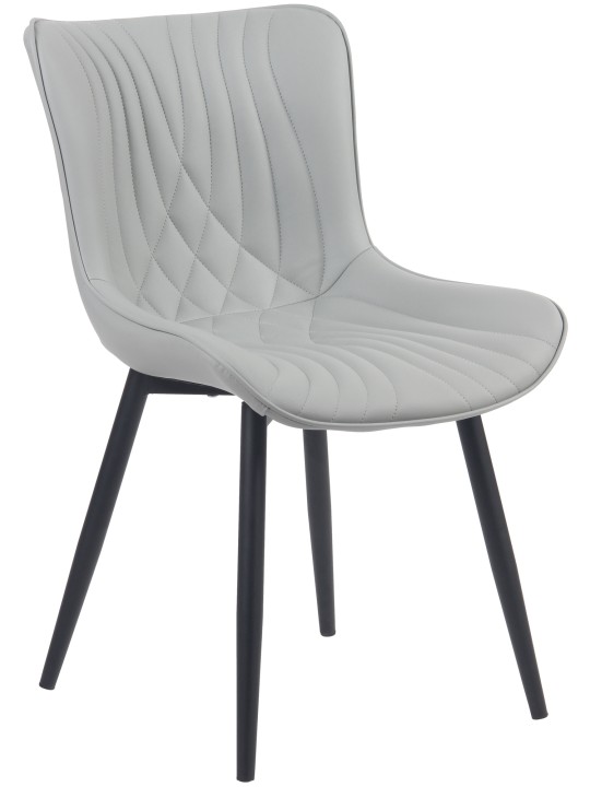 Stoel Brady kunstleer, grijs