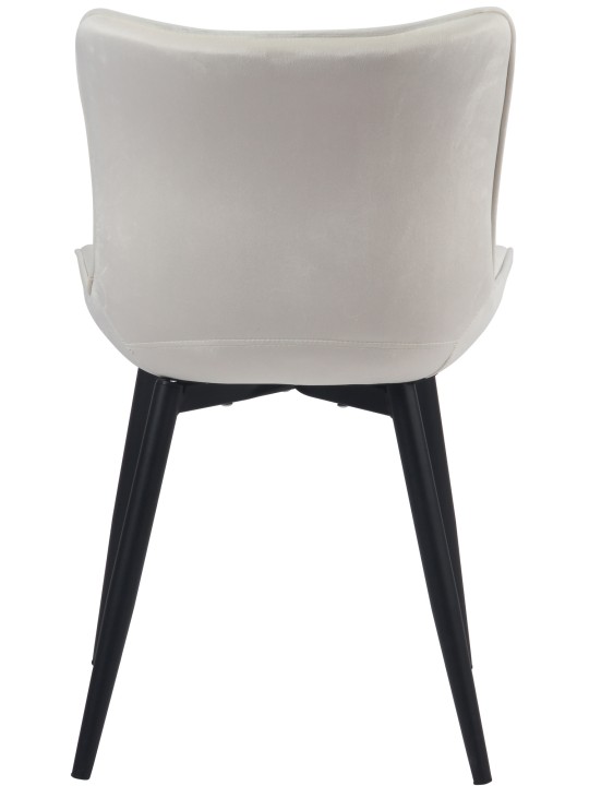 Stoel Brady fluweel, crème