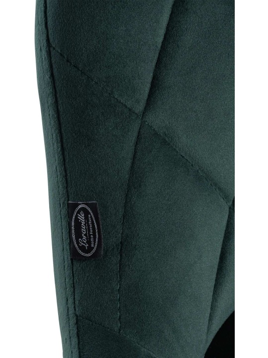 Barkruk Lazio fluweel chroom, donkergroen