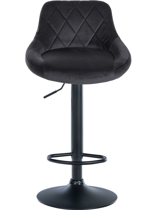 Barkruk Lazio fluweel, donkergrijs