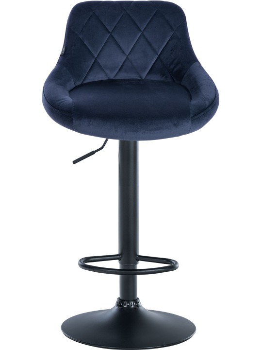 Barkruk Lazio fluweel, blauw