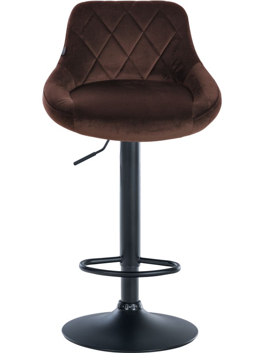 Barkruk Lazio fluweel, bruin