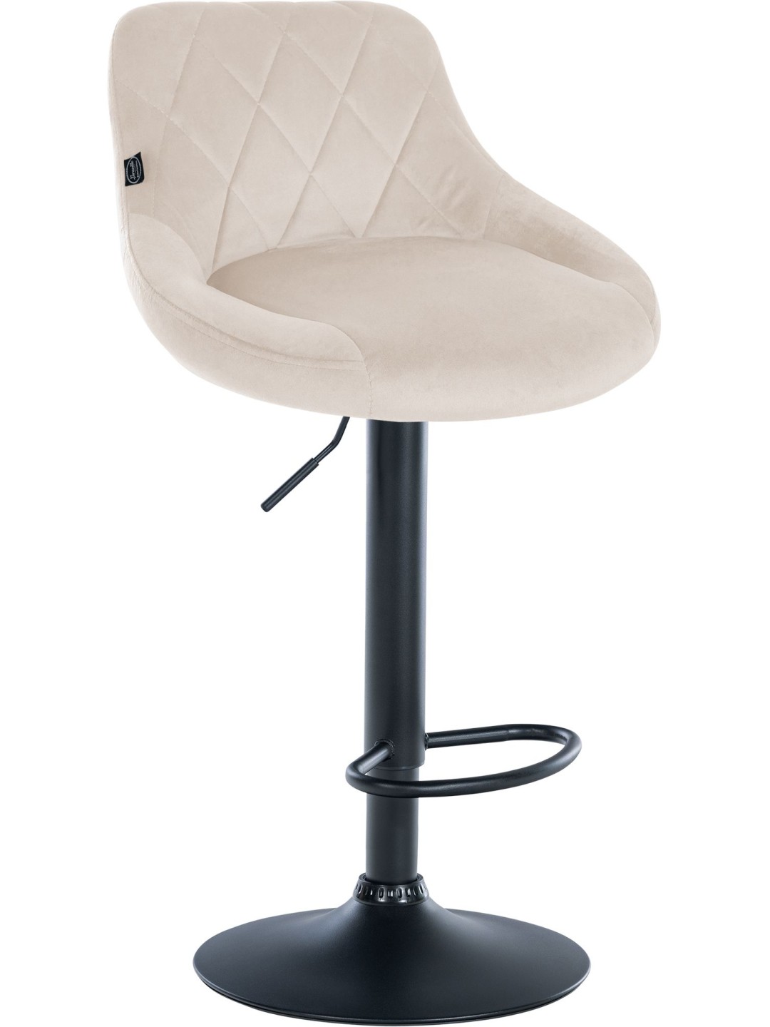 Barkruk Lazio fluweel, crème