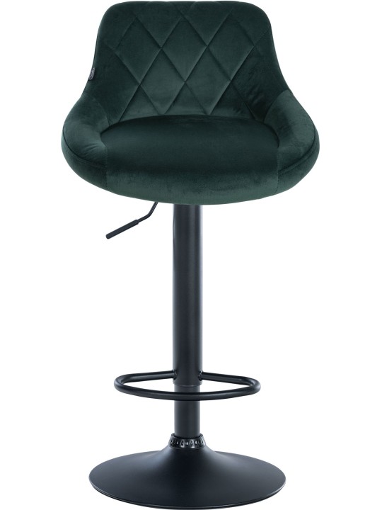 Barkruk Lazio fluweel, donkergroen