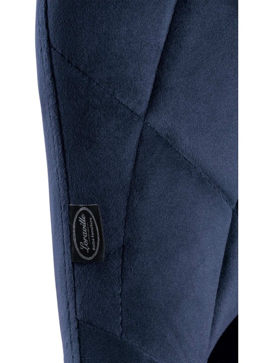 Barkruk Lazio fluweel, blauw