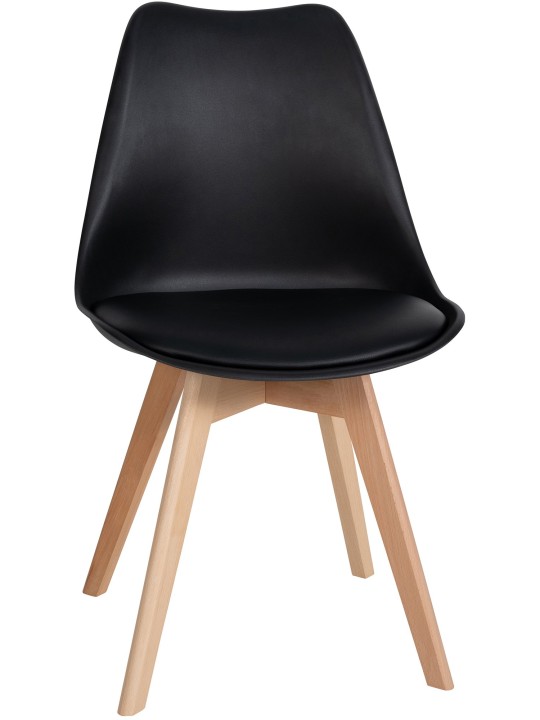 Set van 6 Ramsey eetkamerstoelen, zwart