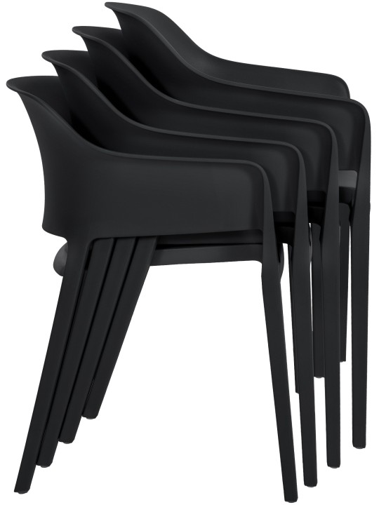 Stapelstoel Puebla, zwart Stapelstoel Puebla, zwart