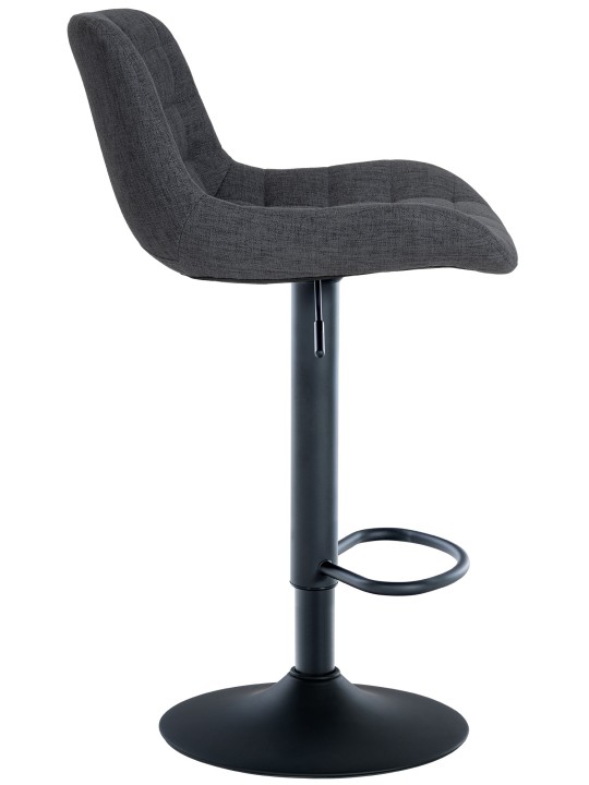 Barkruk Tover stof, zwart