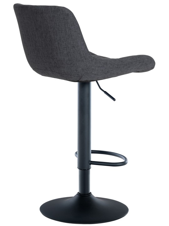 Barkruk Tover stof, zwart