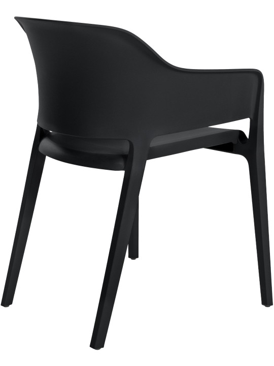 Set van 2 stapelstoelen Puebla, zwart