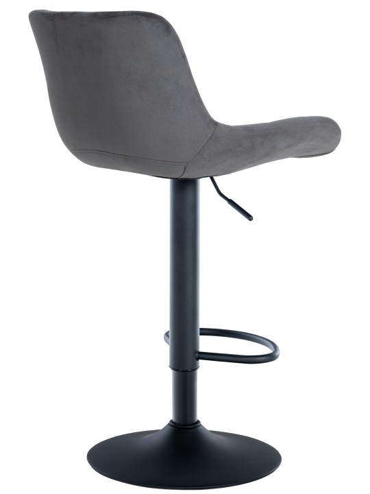 Barkruk Tover fluweel, donkergrijs